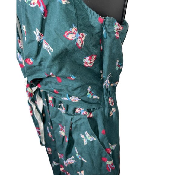 Matilda Jane Evergreen Dream NWOT Butterfly Hummingbird Print Romper Sz XS - Picture 5 of 8